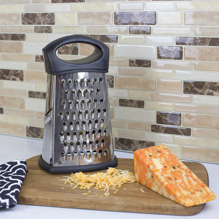 Symple Stuff Debbie Stainless Steel Cheese Grater with Storage